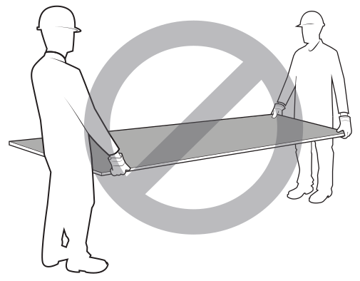 Carry the panels horizontally